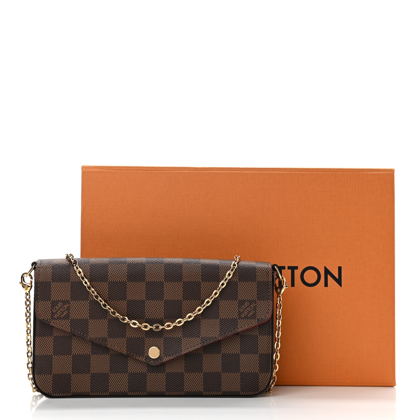 Damier Ebene Pochette Felicie Chain Wallet