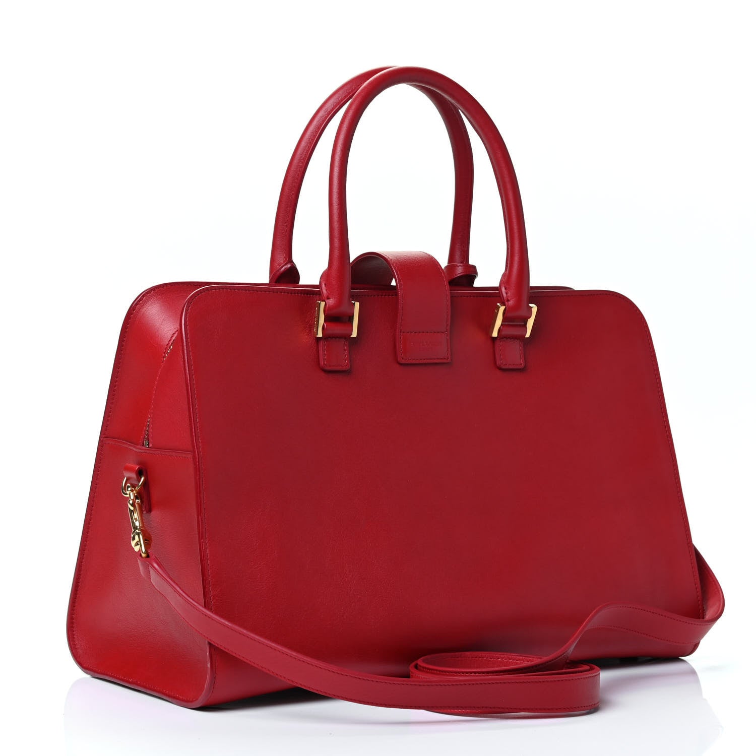 Saint Laurent Smooth Calfskin Medium Monogram Cabas Red 2 of 4