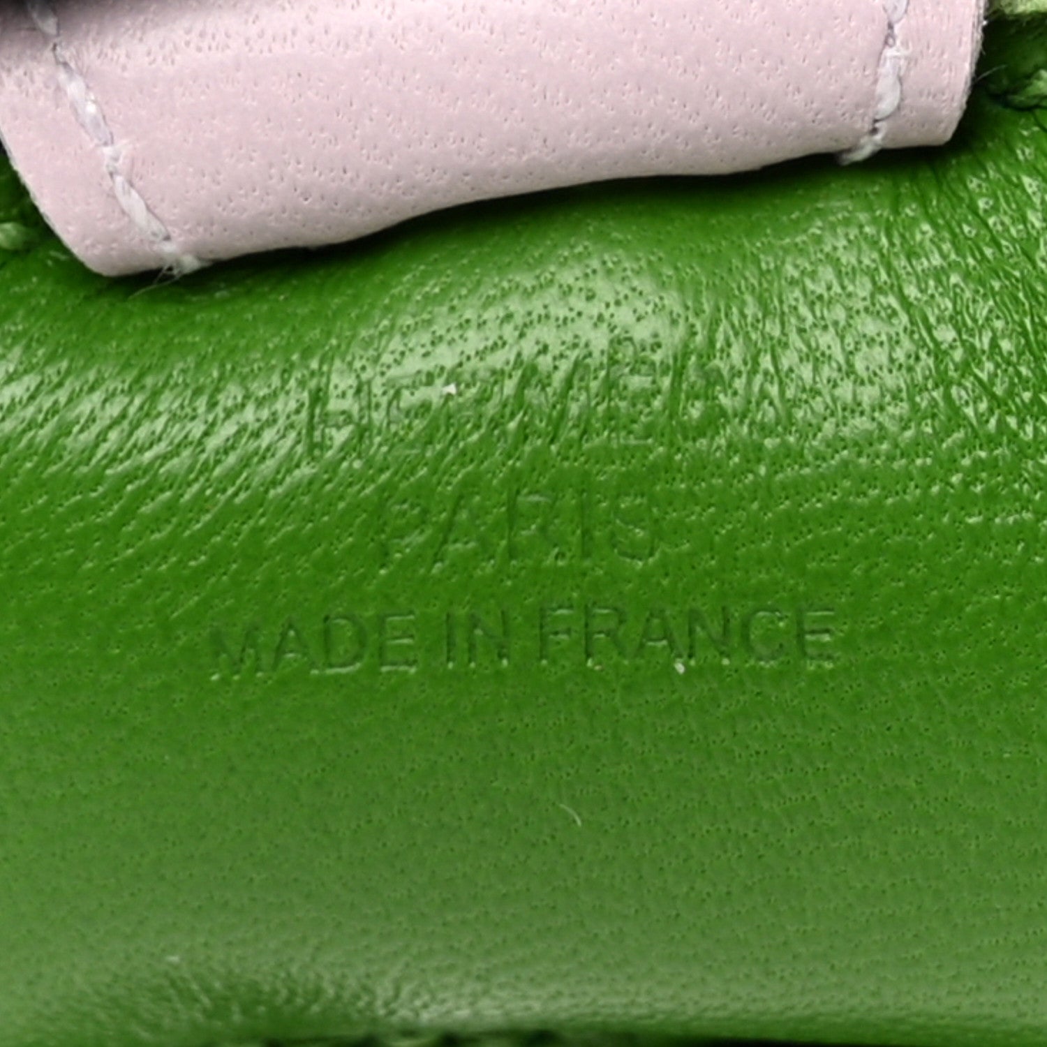 Hermes Milo Lambskin Grigri Rodeo Horse Bag Charm PM Vert Yucca Vert Criquet Mauve Pale 4 of 4