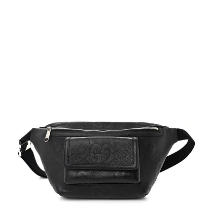 Gucci Calfskin GG Tennis Embossed Pocket Belt Bag Black 1 of 12