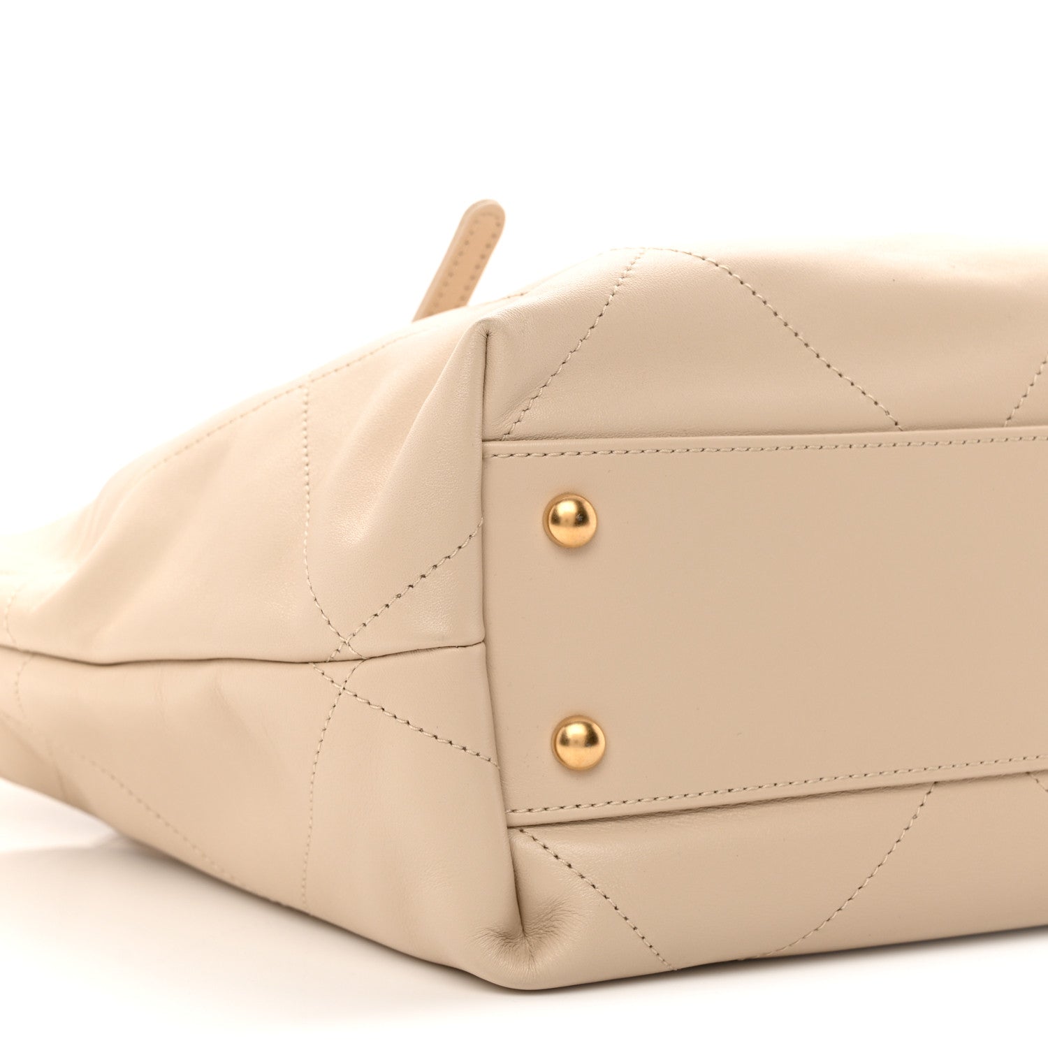 Chanel Calfskin Quilted Small Shopping Bag Beige 10 of 11