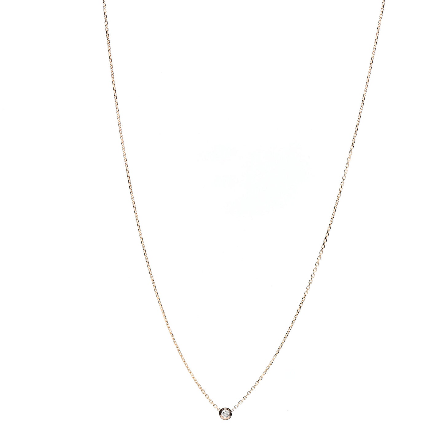 18K Pink Gold Diamond XS D'Amour Pendant Necklace
