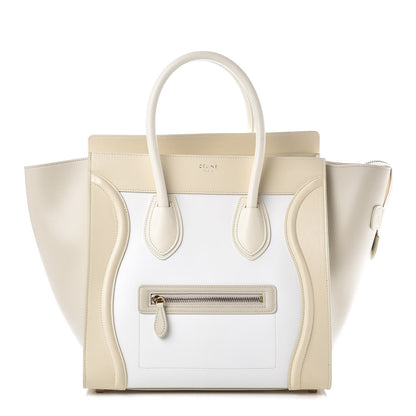 Celine Smooth Calfskin Mini Tri-Color Luggage White 1 of 13