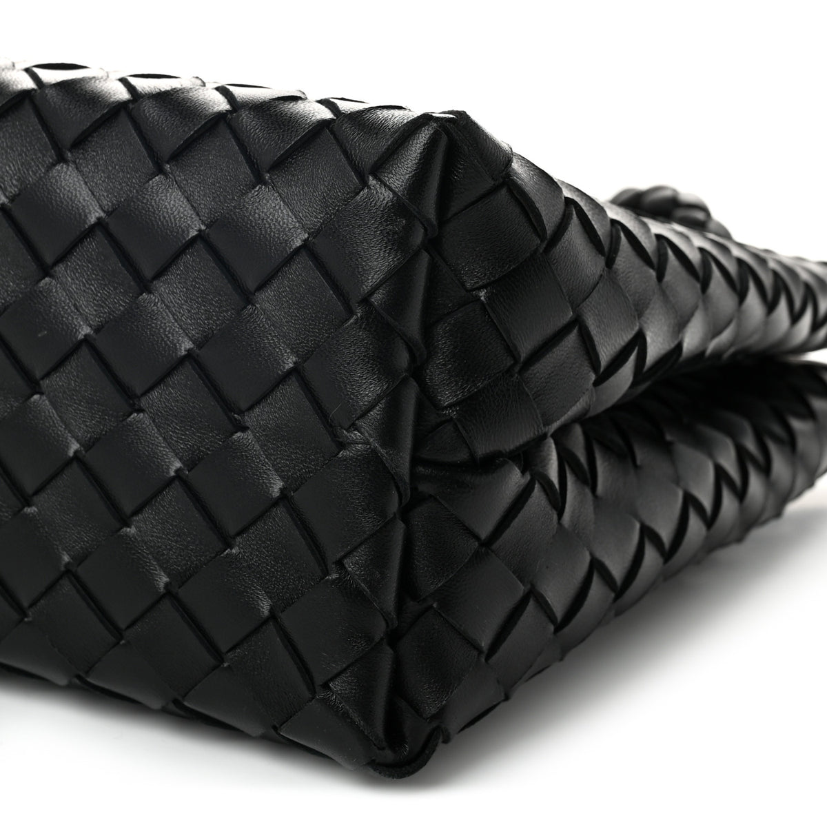 Nappa Intrecciato Medium Andiamo Shoulder Bag Black