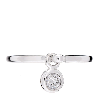 Christian Dior 18K White Gold Diamond Charm Ring 49 5 1 of 5