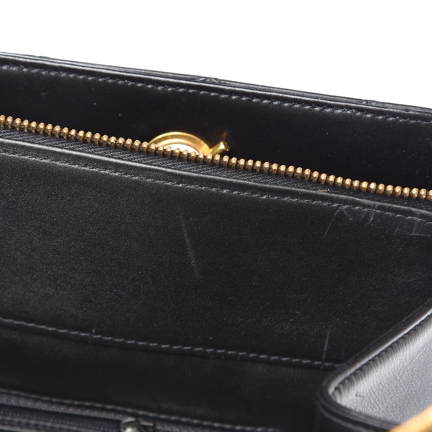 Chanel Calfskin Stitched XL Weekender Black 7 of 11