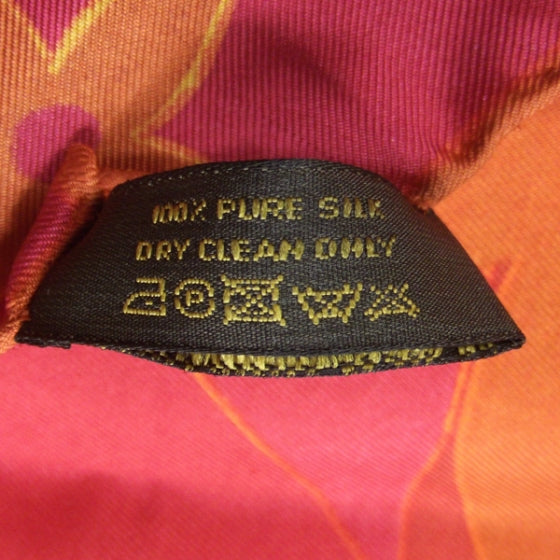 Louis Vuitton Silk Monographic Carre Scarf Orange 5 of 5