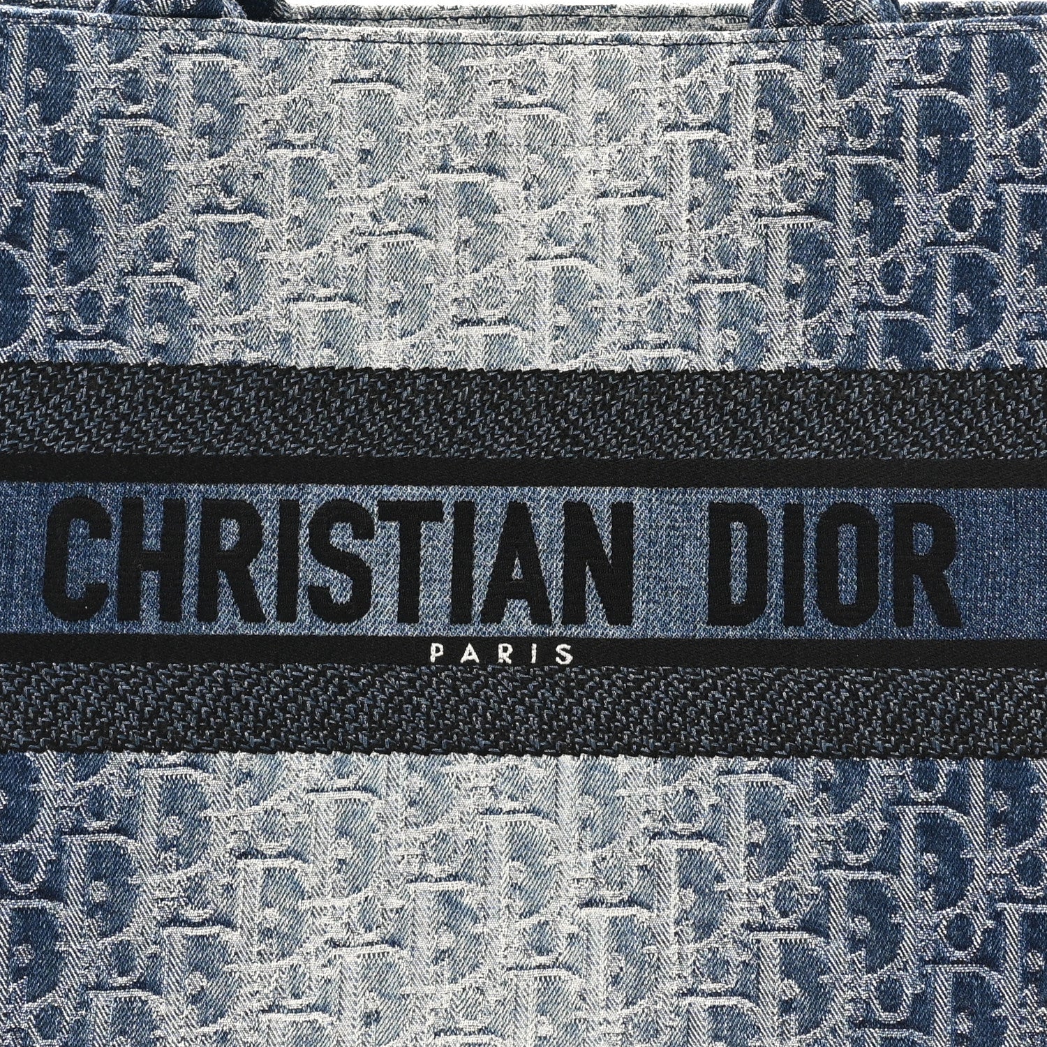 Christian Dior Oblique Denim Medium Book Tote Blue 8 of 10