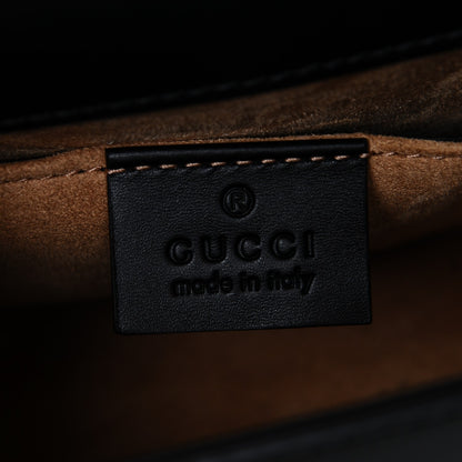 Gucci Calfskin Mini Sylvie Chain Shoulder Bag Black 6 of 6