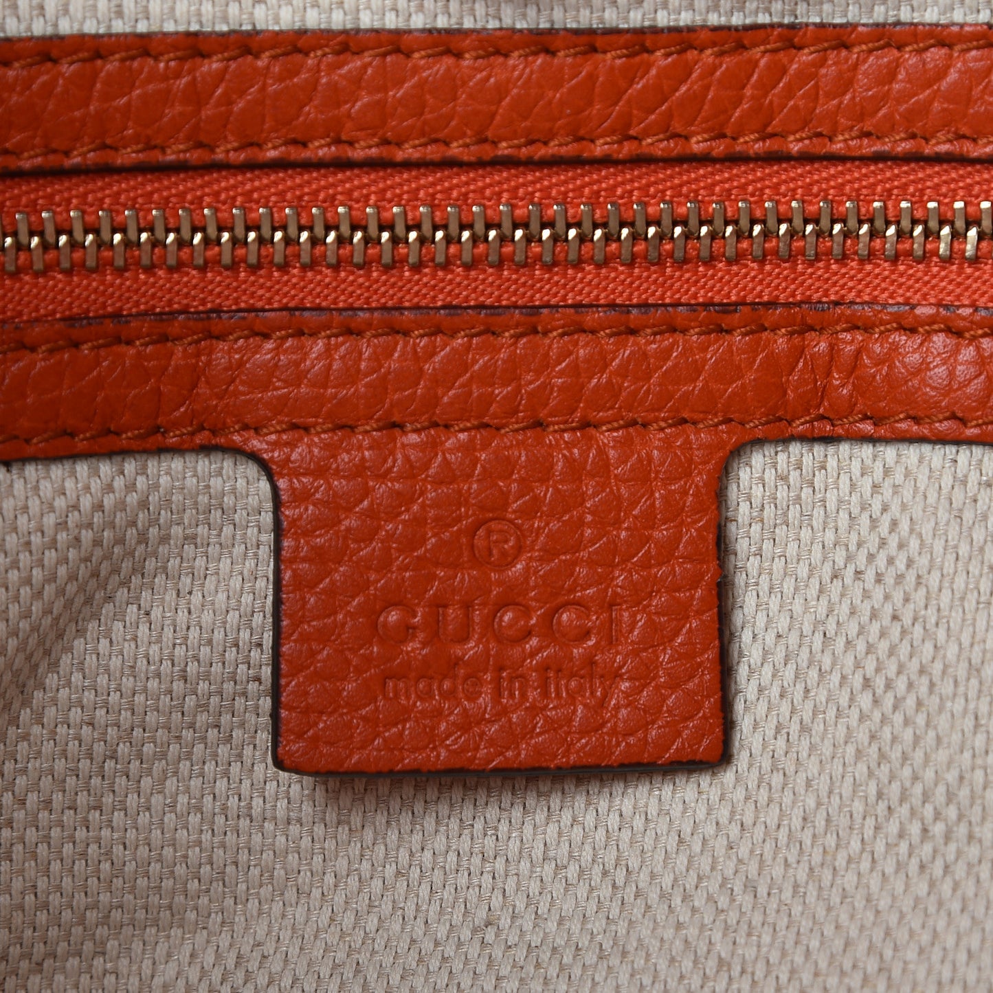 Pebbled Calfskin Medium Soho Chain Shoulder Bag Sun Orange