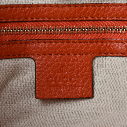Gucci Pebbled Calfskin Medium Soho Chain Shoulder Bag Sun Orange 6 of 10