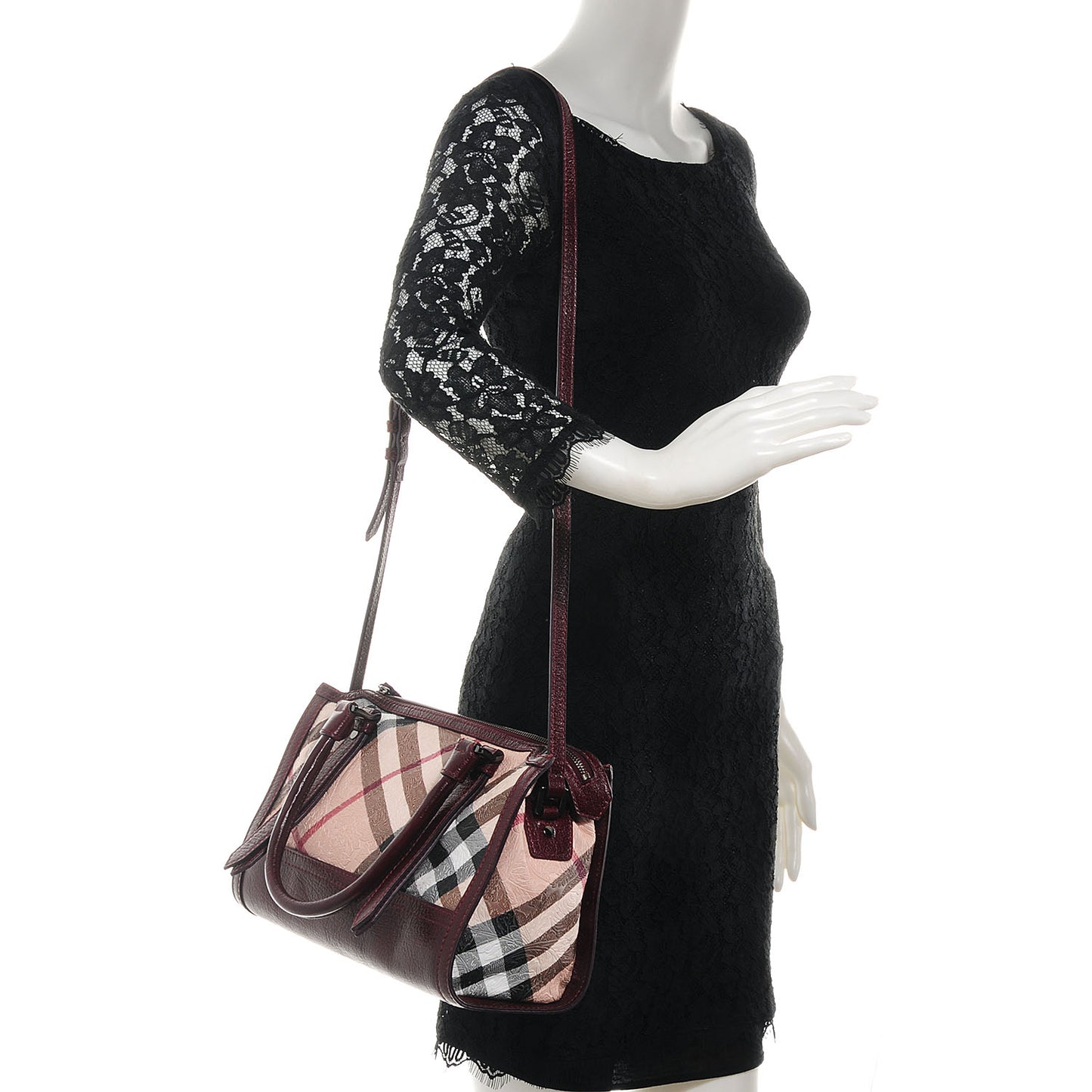 Nova Check Embossed Convertible Satchel