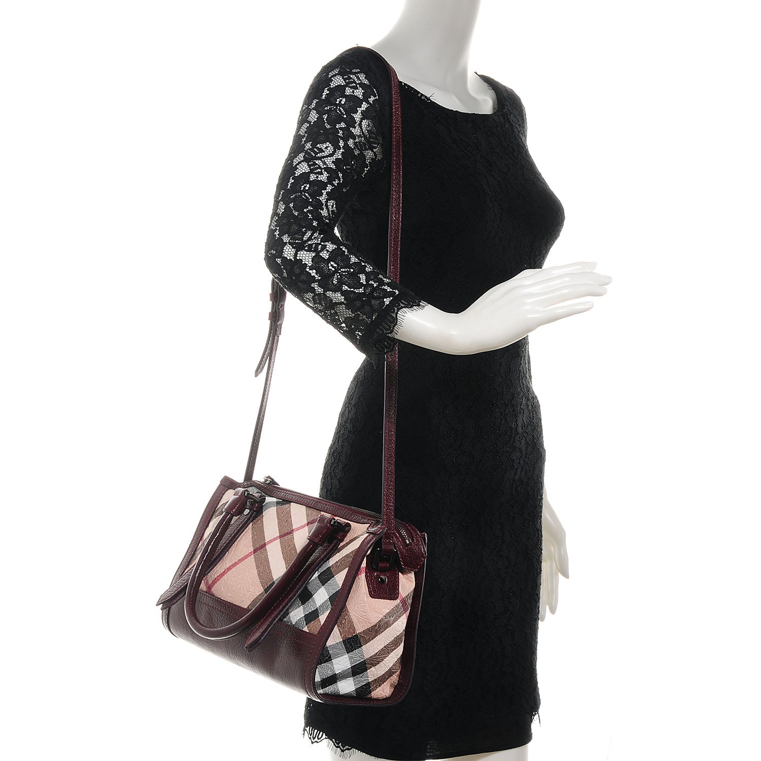 Burberry Nova Check Embossed Convertible Satchel 2 of 8