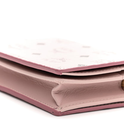 MCM Visetos Original Mini Chain Wallet Light Pink 10 of 11