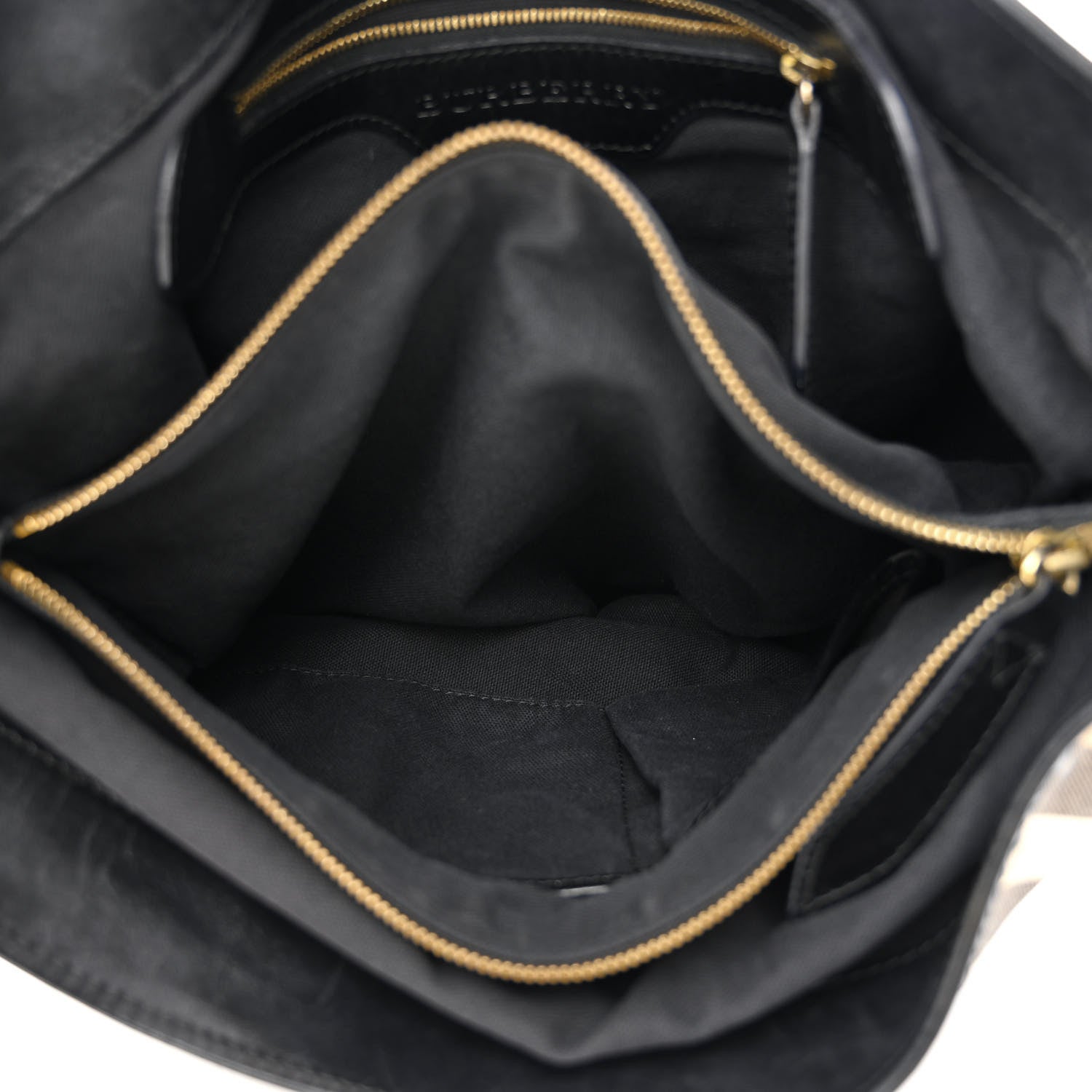 Burberry House Check Bridle Calfskin Medium Gosford Hobo Black 6 of 20