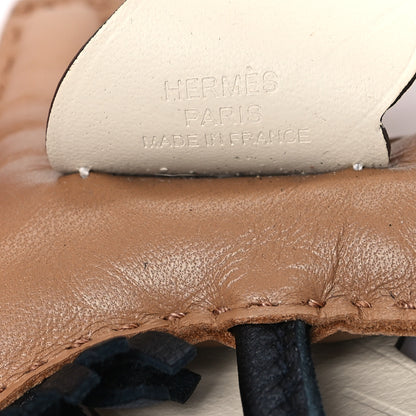 Hermes Milo Lambskin Grigri Rodeo Pegase Horse Bag Charm PM Sesame Black Nata 3 of 5