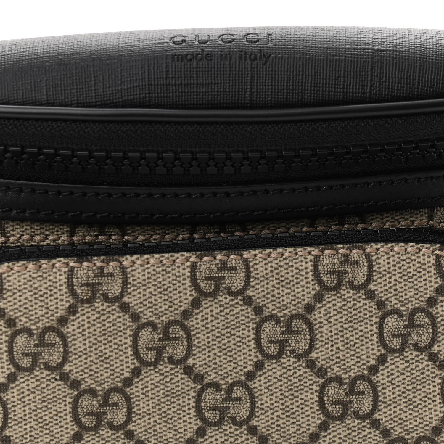 Gucci GG Supreme Monogram Belt Bag Black 9 of 11