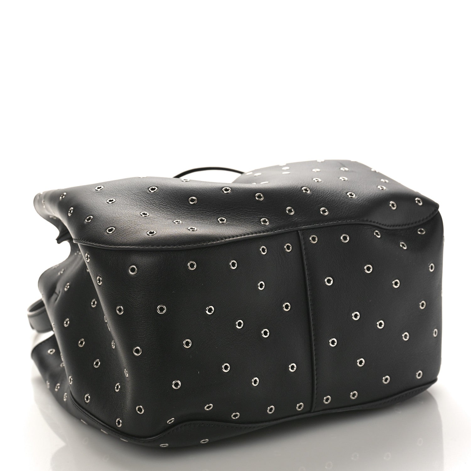 Alaia Calfskin Grommet Rose-Marie 28 Bag Black 4 of 8