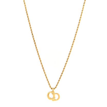Christian Dior Metal CD Necklace Gold 1 of 6