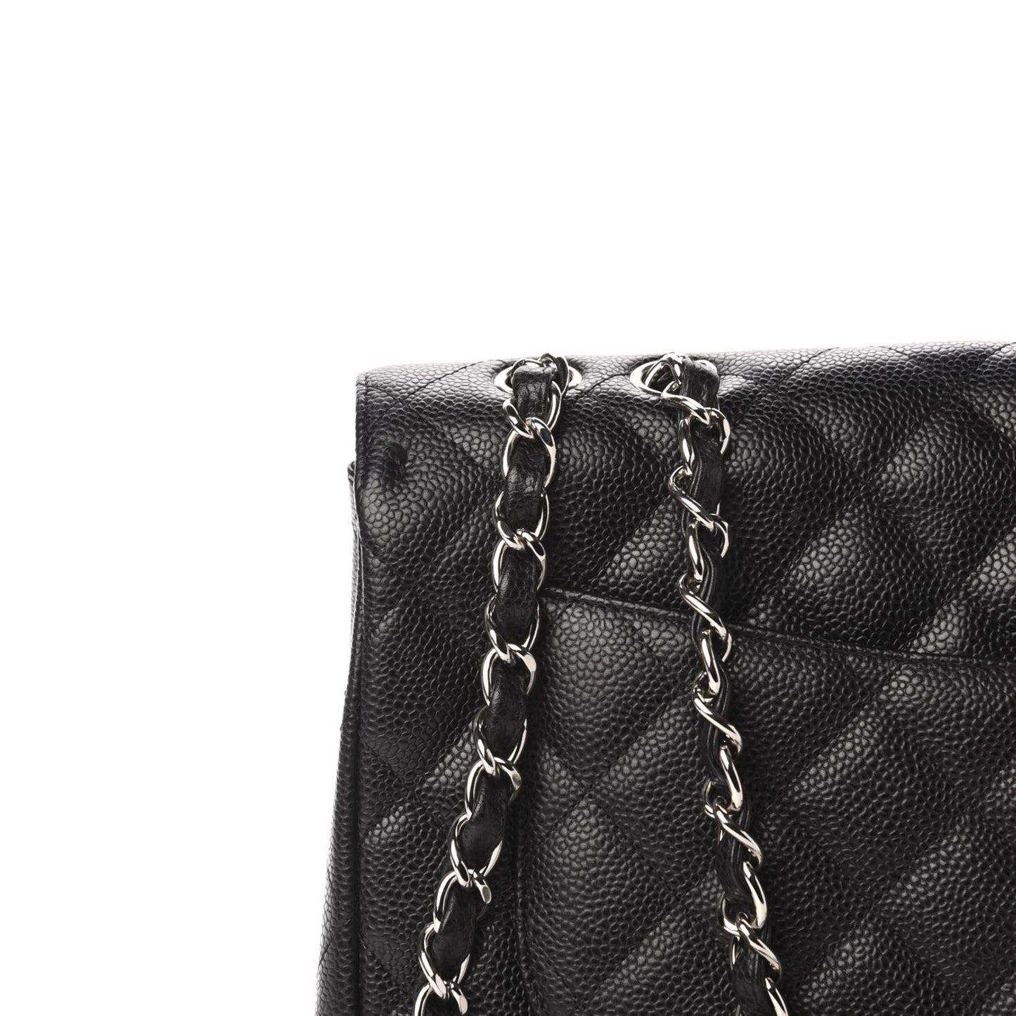 Caviar Quilted Jumbo Single Flap Black
