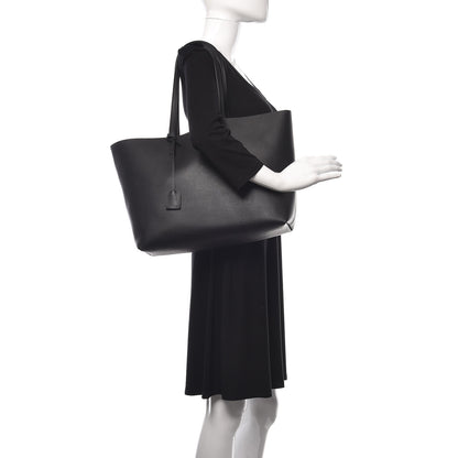 Saint Laurent Calfskin Large Shopping Tote Black 2 of 10