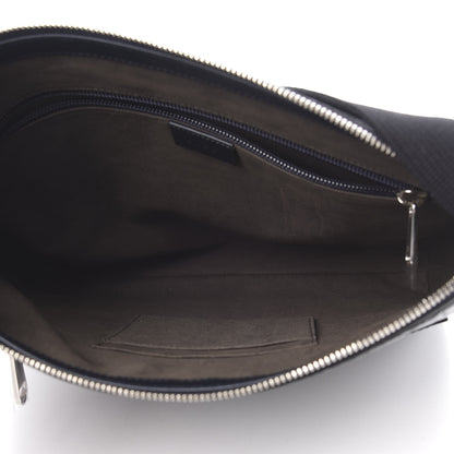 Gucci Guccissima Signature Medium Flat Messenger Bag Blue 5 of 10