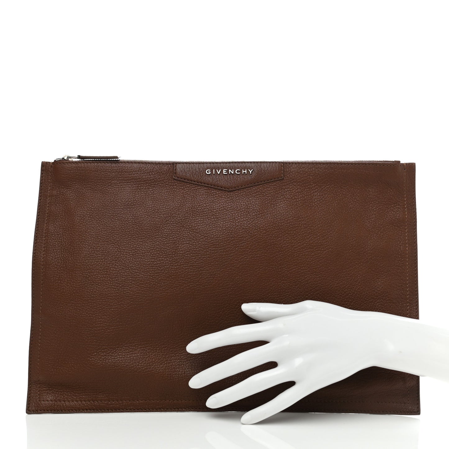 Sugar Goatskin Large Antigona Pouch Brown