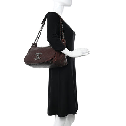 Chanel Calfskin Diamond Stitch Accordion Flap Brown 2 of 14