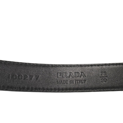 Prada Calfskin Logo Belt 75 30 Black 4 of 4