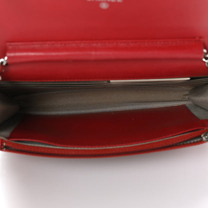 Chanel Caviar Timeless CC Wallet On Chain WOC Red 5 of 11
