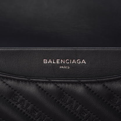 Balenciaga Calfskin Logo Matelasse Large BB Flap Chain Shoulder Bag Black 8 of 11