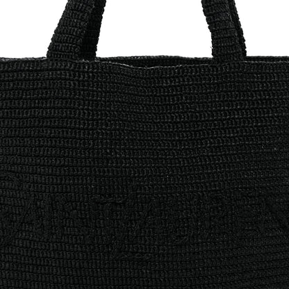 Saint Laurent Raffia Wide Tote Black 6 of 8
