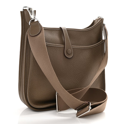 Hermes Taurillon Clemence Evelyne III PM Etoupe 2 of 8