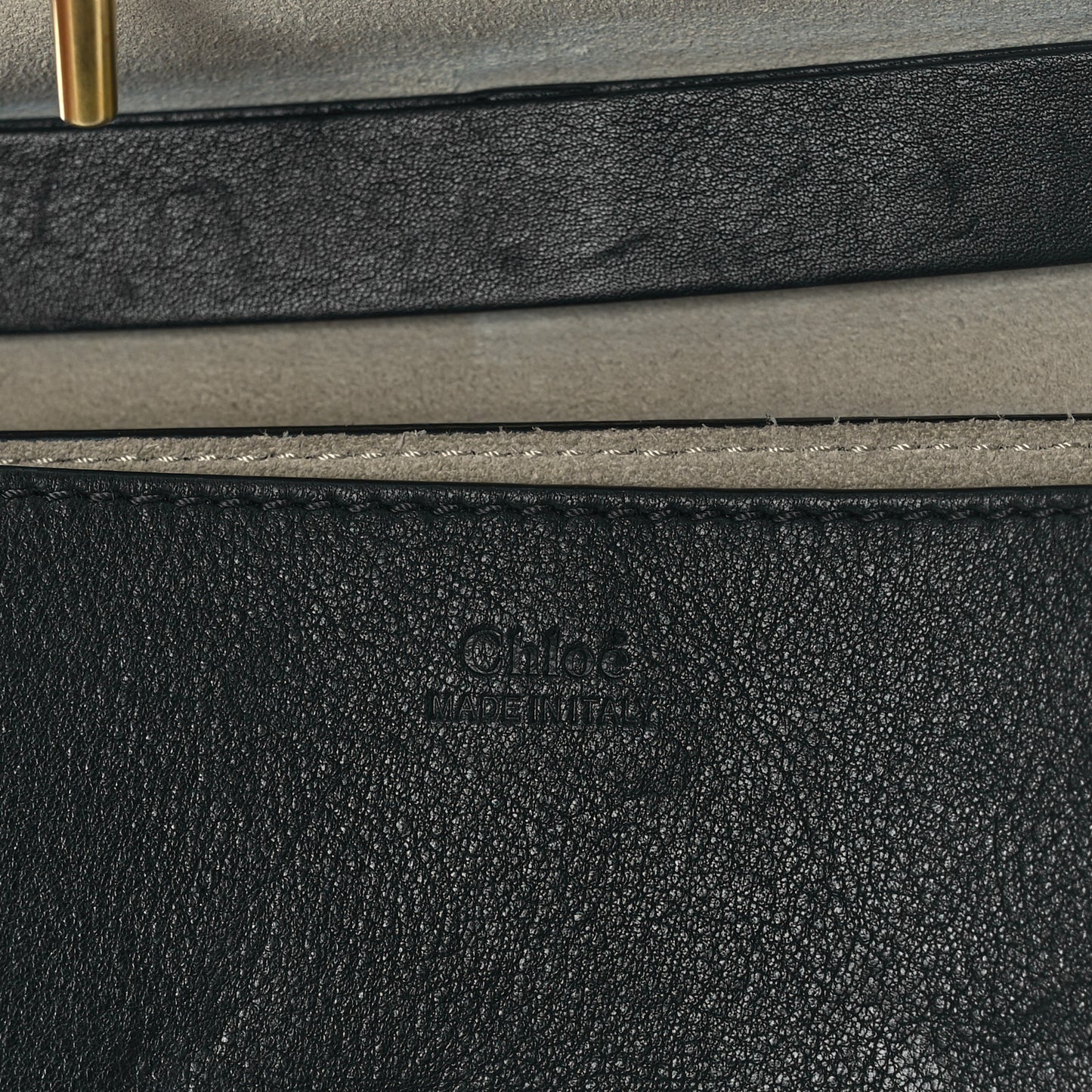 Calfskin Whipstitch Grommet Drew Shoulder Bag Black