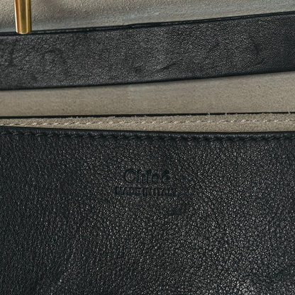 Chloe Calfskin Whipstitch Grommet Drew Shoulder Bag Black 6 of 9