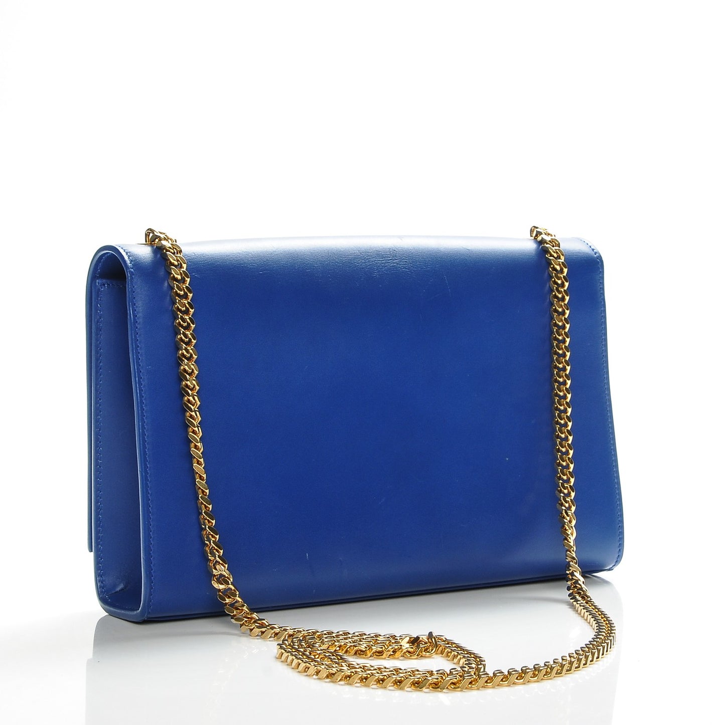 Smooth Calfskin Medium Classic Monogram Kate Tassel Satchel Royal Blue