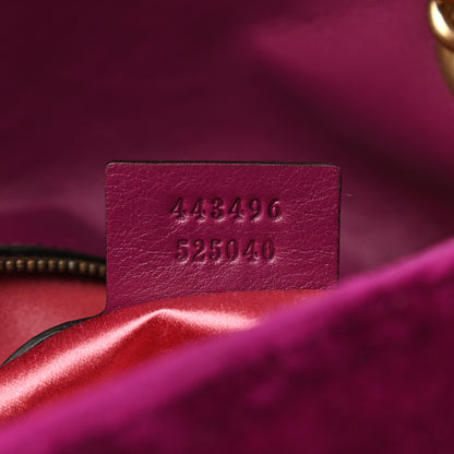 Gucci Velvet Matelasse Medium GG Marmont Shoulder Bag Fuchsia Violet Cyclamen 7 of 9