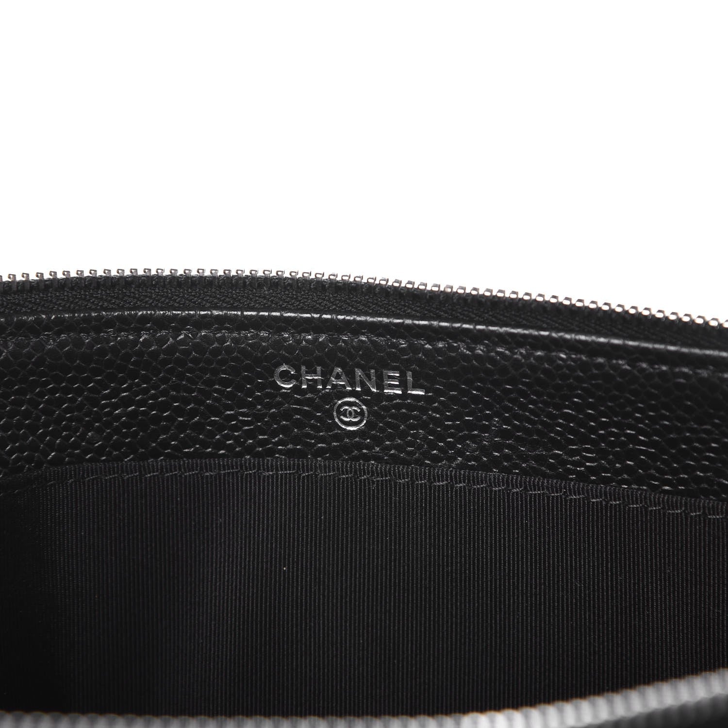 Chanel Caviar Quilted Large Zipped Clutch Black 8 of 10