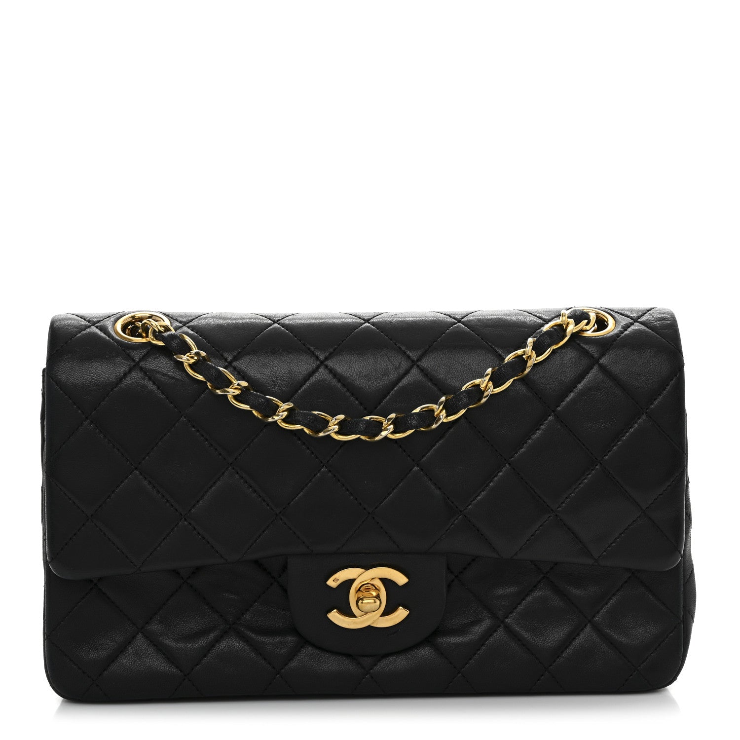 Chanel Lambskin Quilted Small Double Flap Black 1 of 15