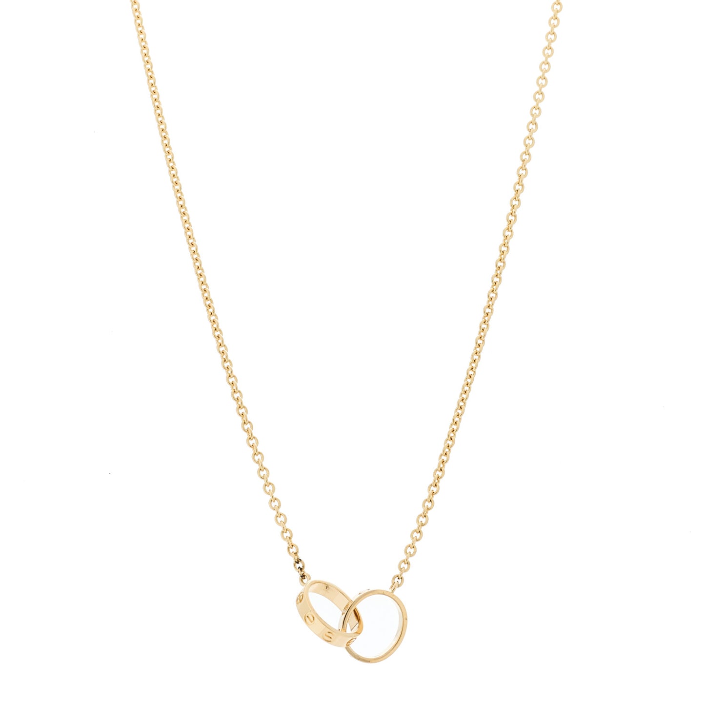 18K Yellow Gold Interlocking LOVE Necklace