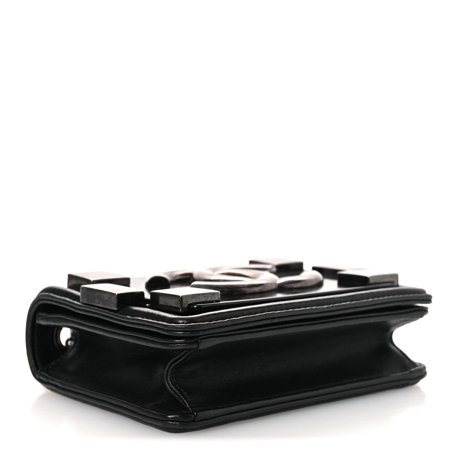 Chanel Plexiglass Lambskin Mini Boy Brick Flap Black 4 of 14