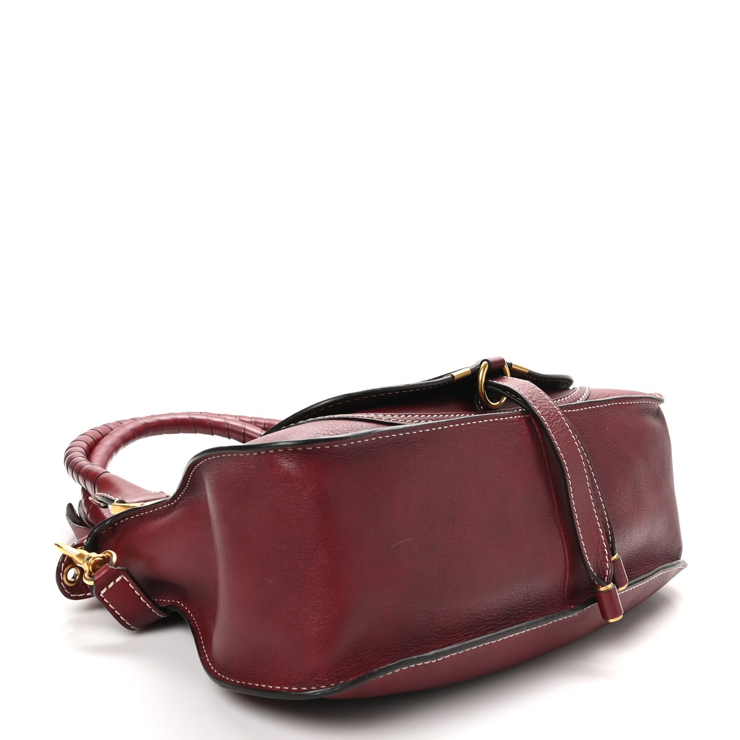 Calfskin Medium Marcie Satchel Burgundy