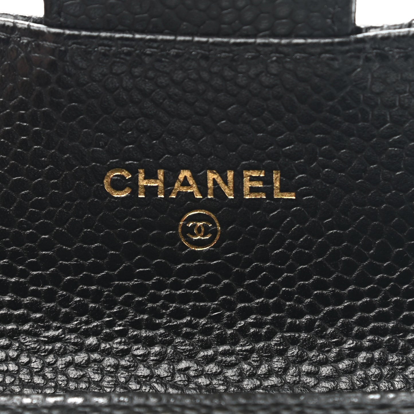 Caviar Quilted Flap Card Holder Black