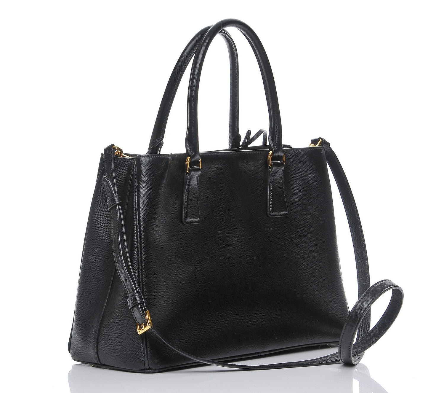 Saffiano Lux Medium Tote Nero Black