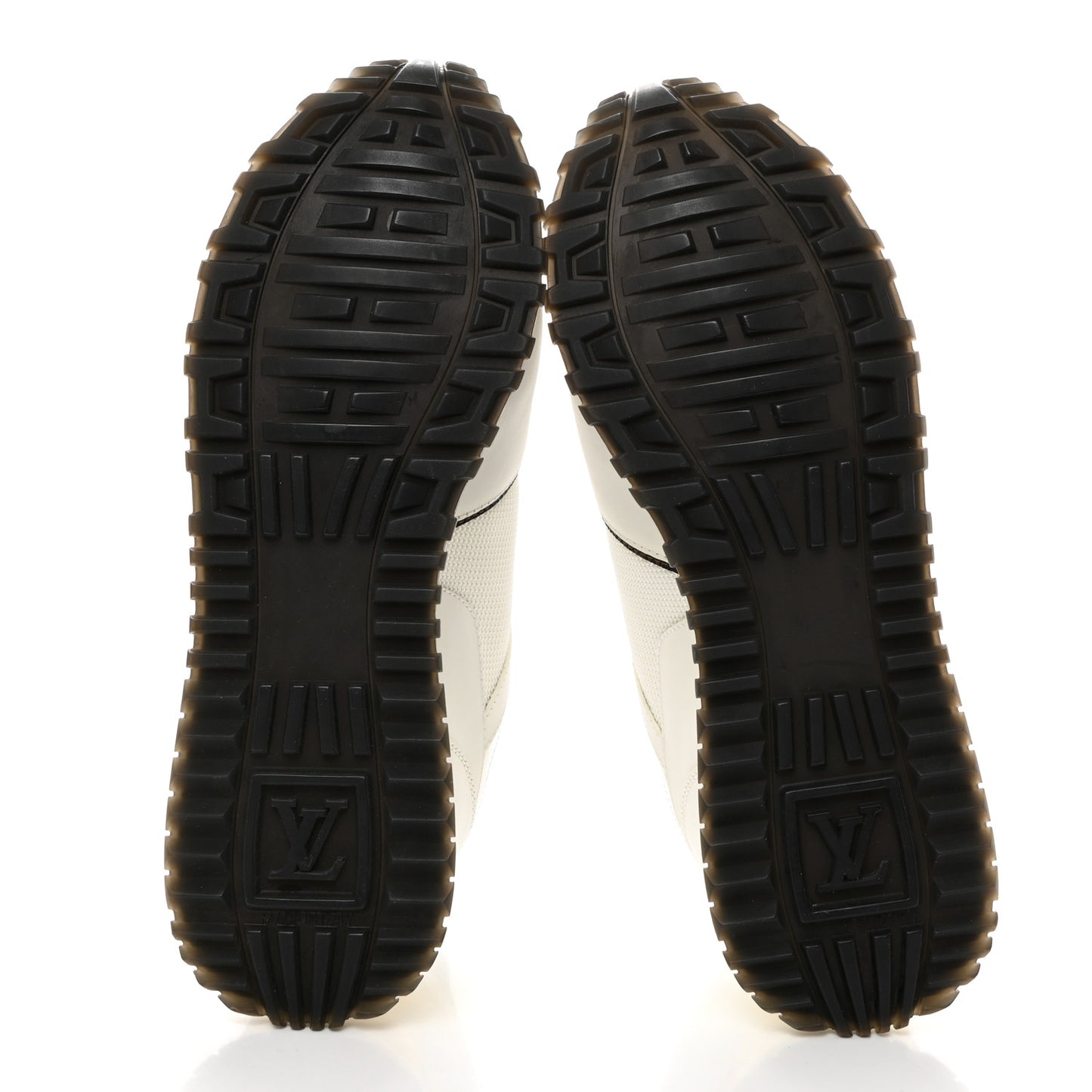 Calfskin Monogram Run Away Sneakers 36.5 White