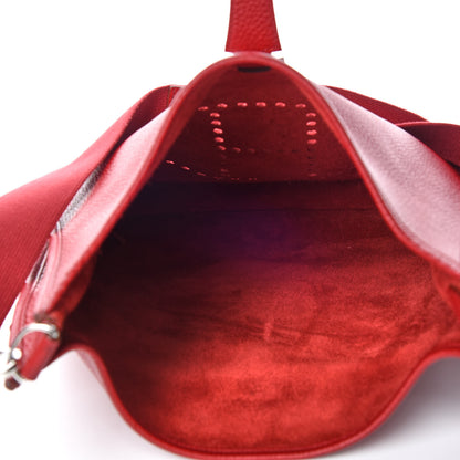Hermes Taurillon Clemence Evelyne III GM Rouge Garance 7 of 9
