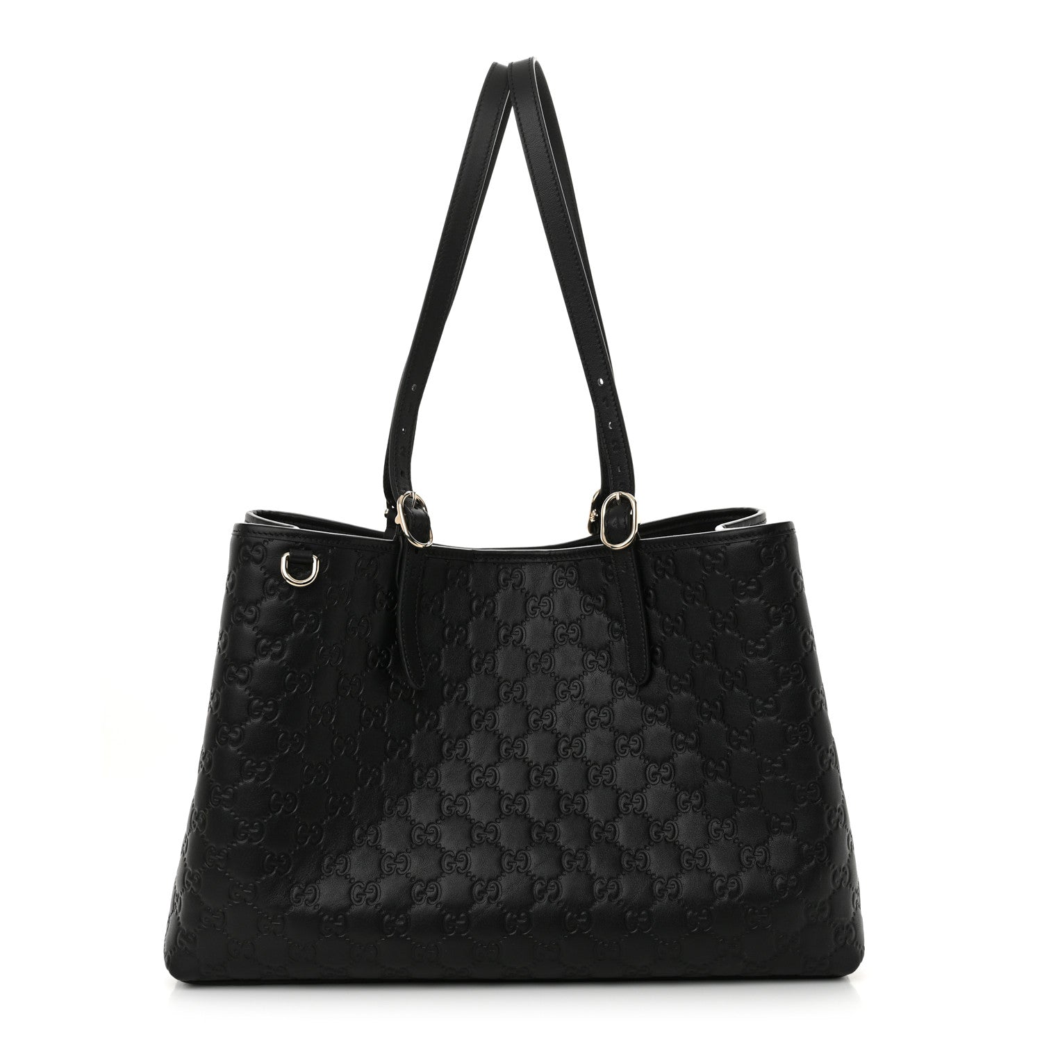 Gucci GG Calfskin Embossed Calfskin Large Tote Bag Black 1 of 12