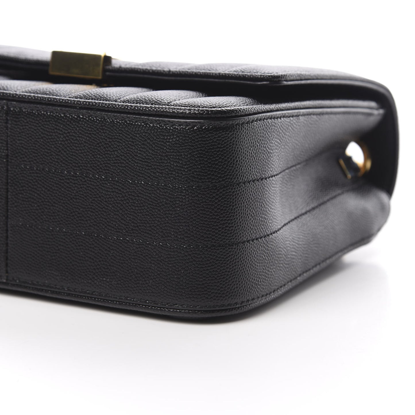 Grain De Poudre Matelasse Monogram Medium Vicky Chain Bag Black