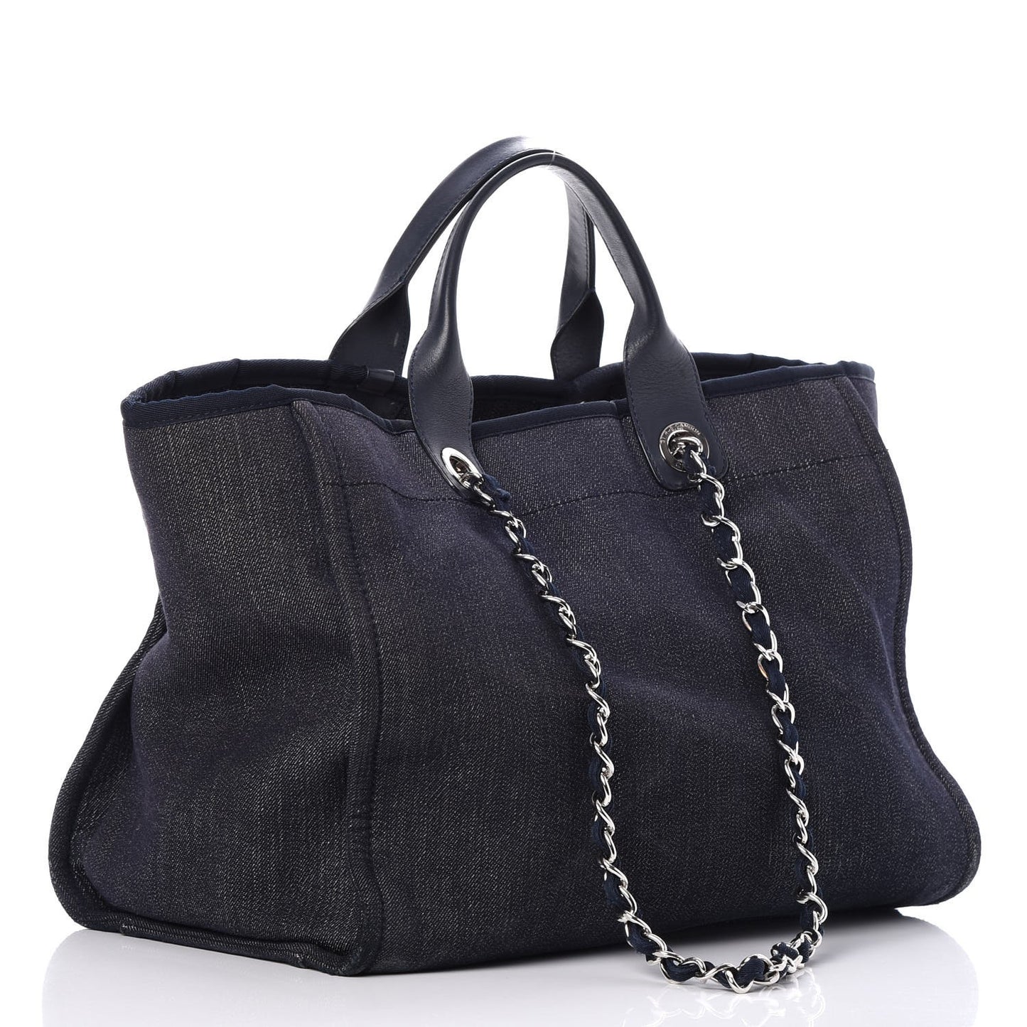 Denim Large Deauville Tote Dark Blue