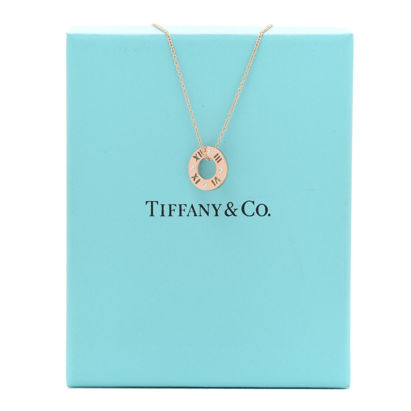 18K Rose Gold Diamond Atlas Pierced Pendant Necklace